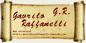 Gavrilo Raffanelli vizit kartica